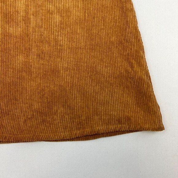 Wild Honey Womens Rust Corduroy Flat Front Back-Zip Mini Skirt Size Small - Picture 5 of 9